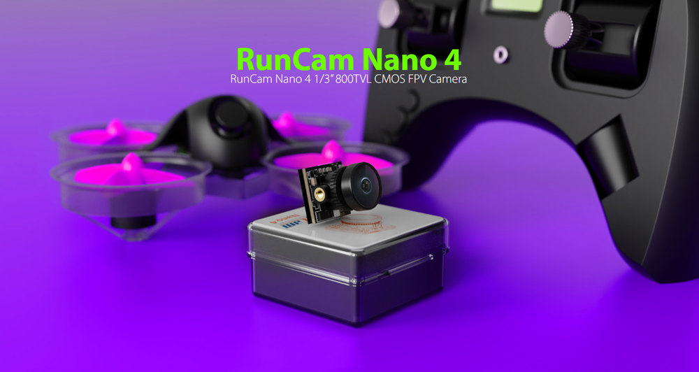 RunCam NANO 4 1/3" CMOS 2.1mm(M8) FOV 155° 800TVL NTSC / PAL FPV Camera for FPV RC Racing Drone