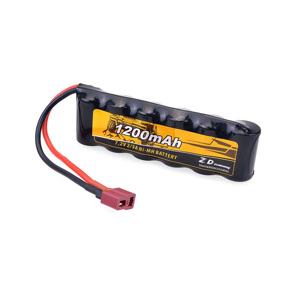 ZD Racing 7.2V 1200mAh T Plug Ni-MH Battery for DTK16 MT-16 S16 BX-16 9051 9053 16427 1/16 RC Car Vehicles Models