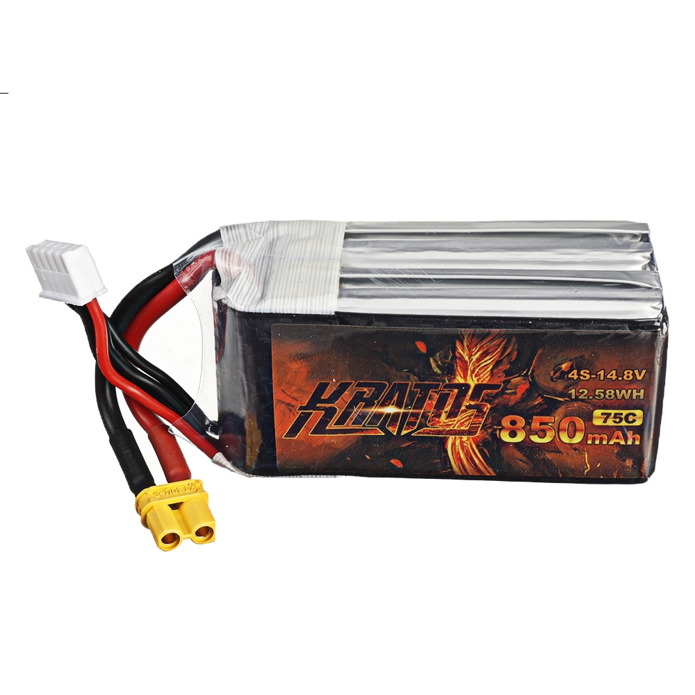 HGLRC KRATOS 14.8V 850mAh 75C 4S Lipo Battery XT60 Plug for RC Racing Drone