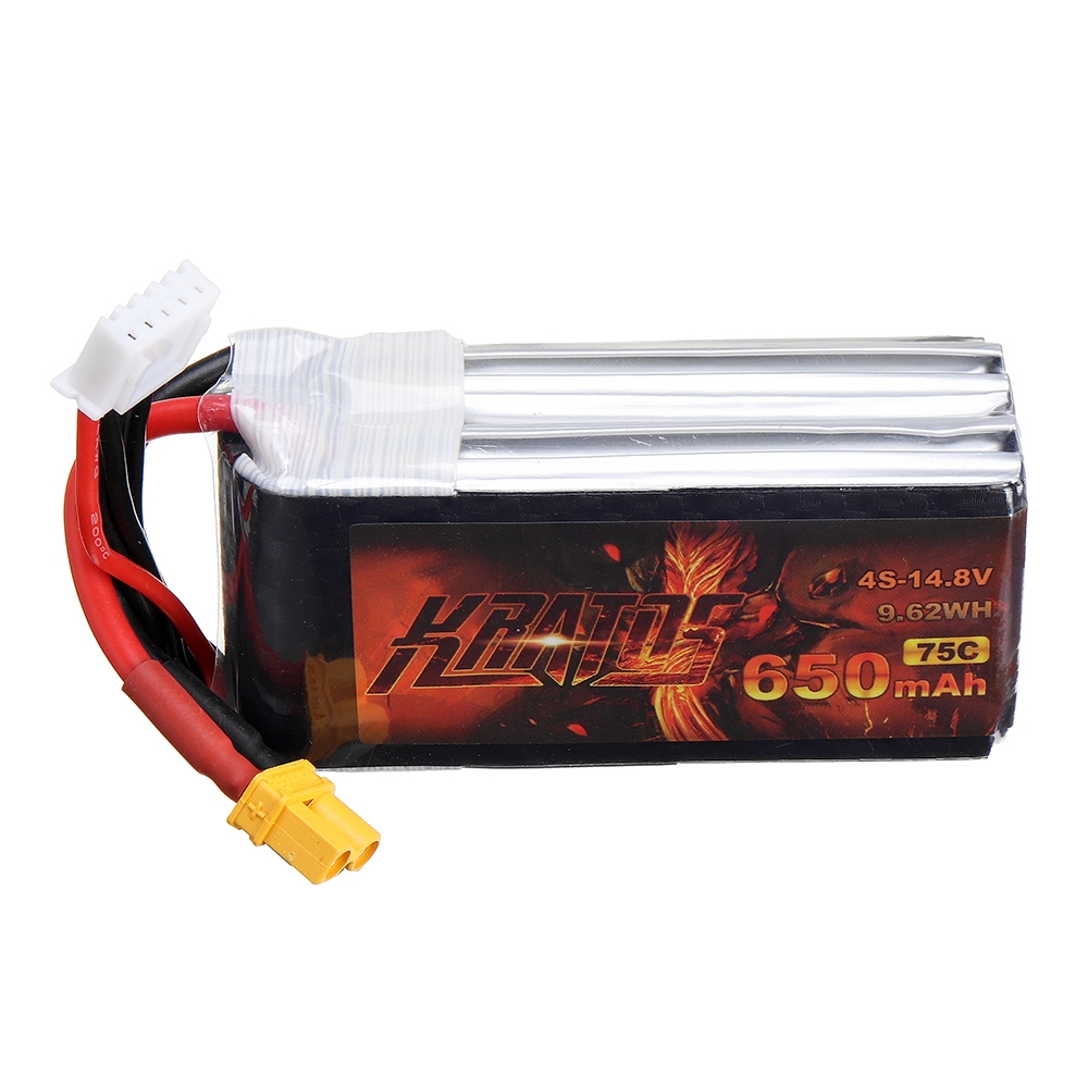 HGLRC KRATOS 14.8V 650mAh 75C 4S Lipo Battery XT30 Plug for RC Racing Drone