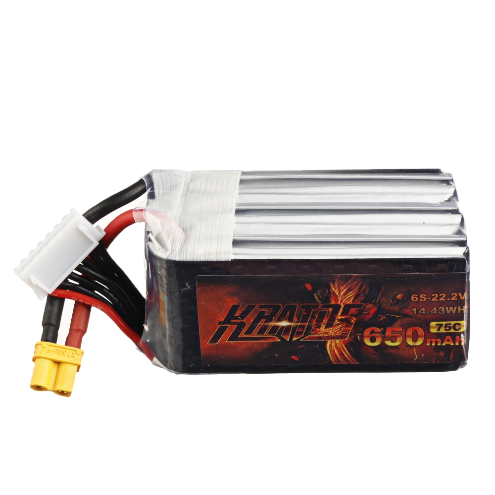 HGLRC KRATOS 22.2V 650mAh 75C 6S Lipo Battery XT30 Plug for RC Racing Drone