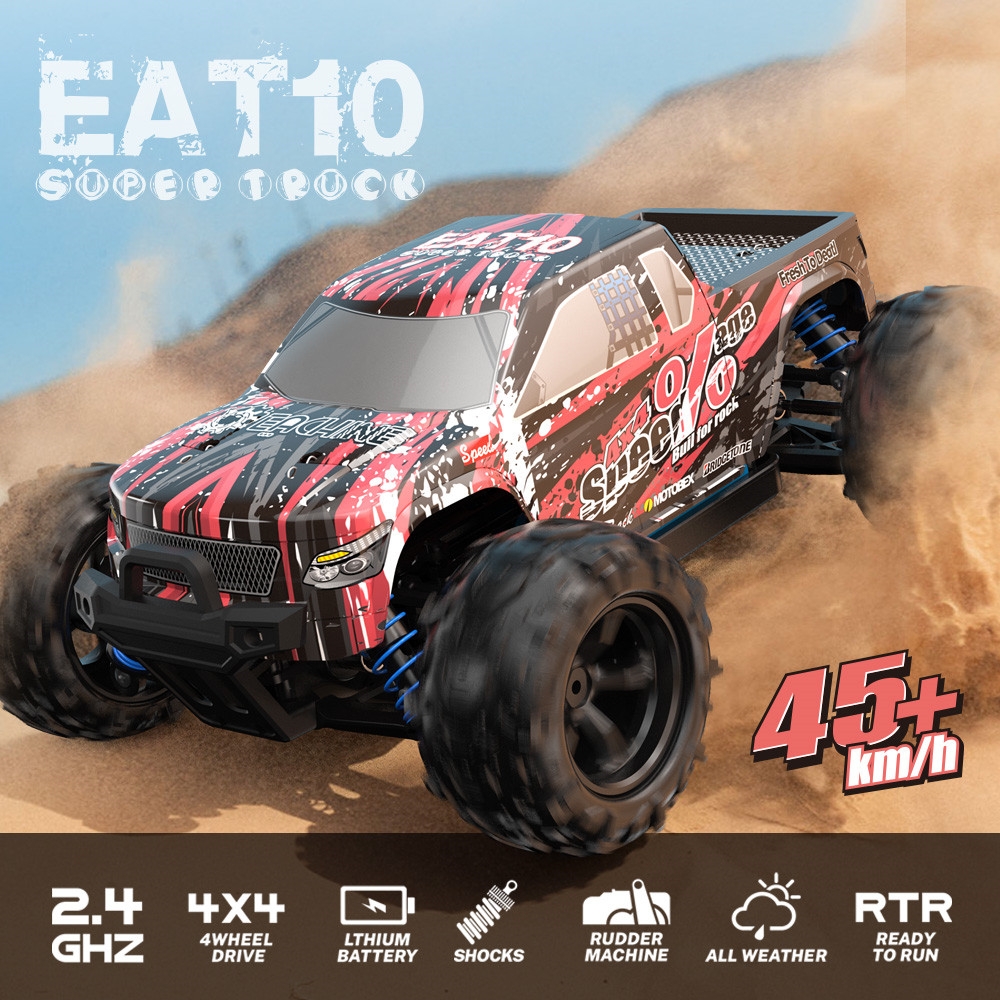 Eachine EAT10 RTR Brushed 1/18 2.4G 4WD 28km/h RC Car Truck High Speed Off Road Model Vehicle Two Batteries