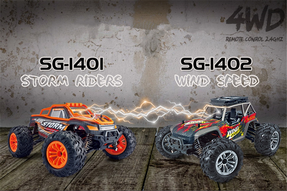 SG 1401 1402 RTR 1/14 2.4G 4WD Full Proportional Front LED Light RC Car Climbing Off-Road Truck