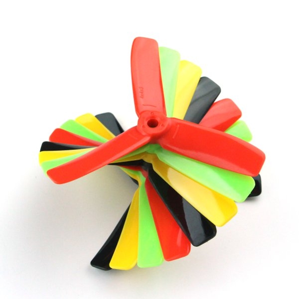 Kingkong 4*4*3 4040 4 Inch 3-Blade Rainbow Colorful Propeller CW CCW for FPV Racer 