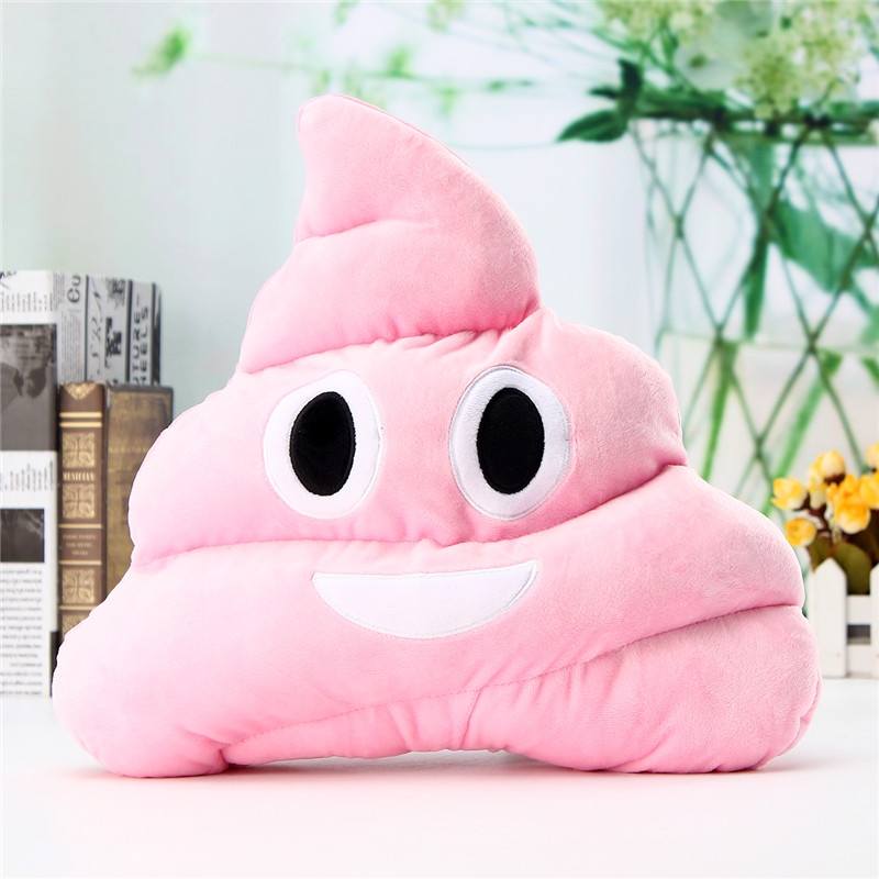 Pink Poop Poo Emoji Doll Soft Stuffed Plush Toy Emoticon Decor Gift