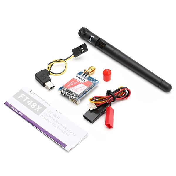 FT48X 5.8G 48CH 0.25/25/200/600mW Adjustable Video Transmitter FPV Racer VTX Raceband