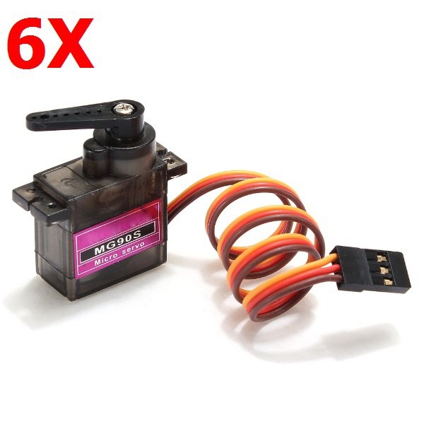 6X MG90S Metal Gear RC Micro Servo