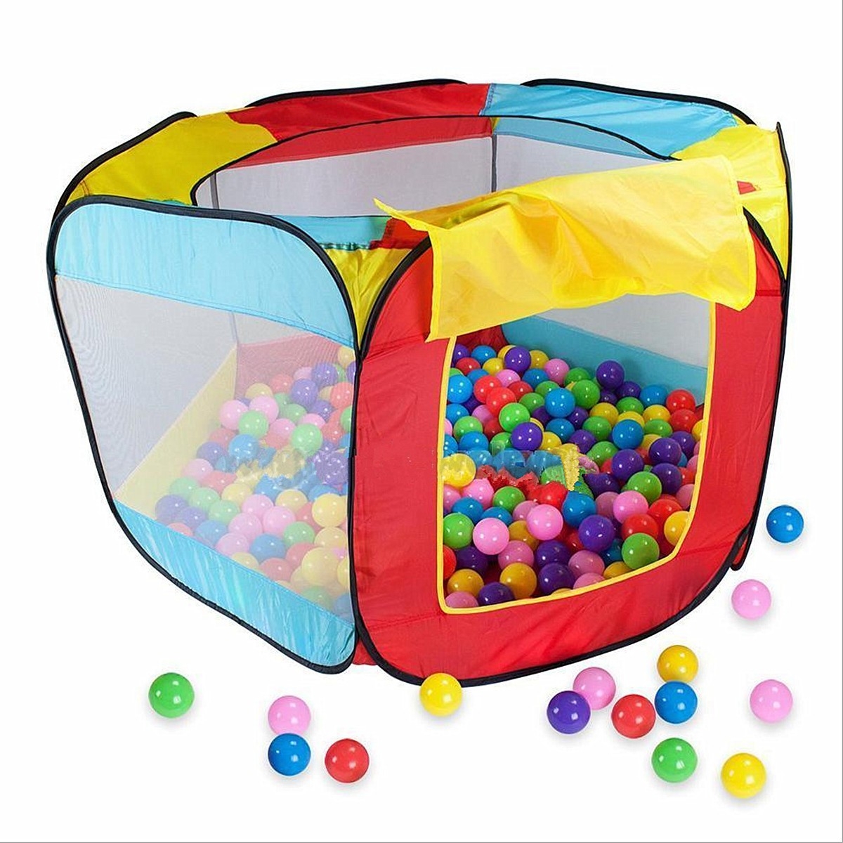 Kids Play House Indoor Outdoor Folding Ball Pit Hideaway Tent Play Hut 