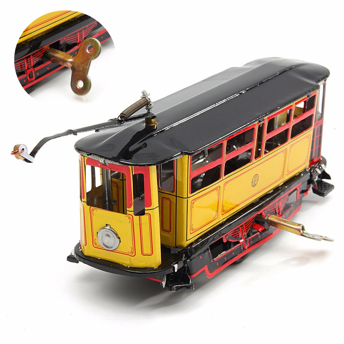 Rod Tram Collection Retro Toy Photography Props Retro Tin Toy 