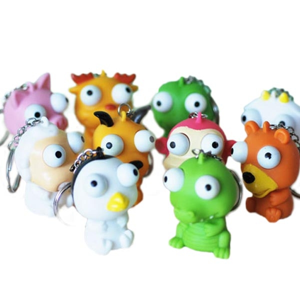 5PCS Squeeze Spoof Toy Stress Reliever Toy With Key Chain Random Color