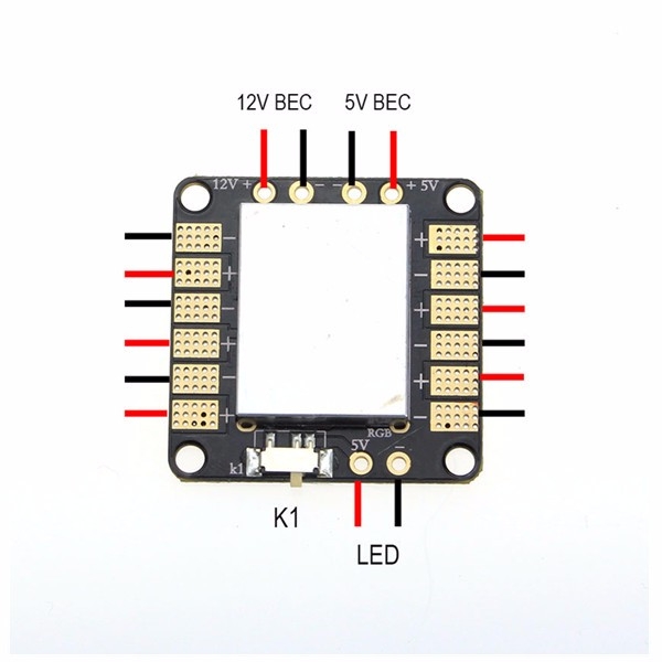 EMAX PDB0512 V2 Mini Power Hub Power Distribution Board with BEC Output 5V/12V for FPV Multicopter