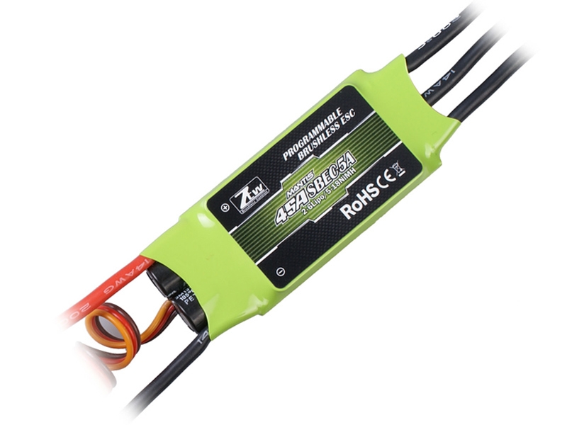 ZTW Mantis Series 45A SBEC 5A Brushless ESC For RC Airplanes & Helicopters