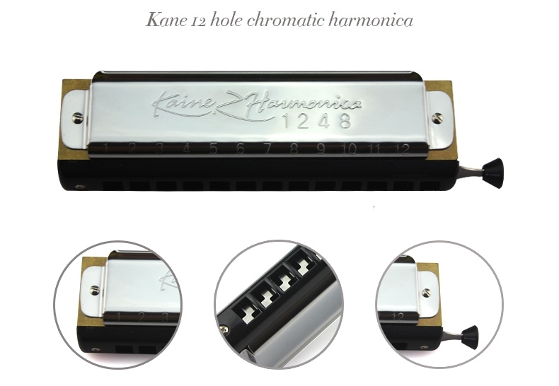 Kaine.Z 12 Holes 48 Tones C Key Chromatic Harmonica for Beginners KZ1248 