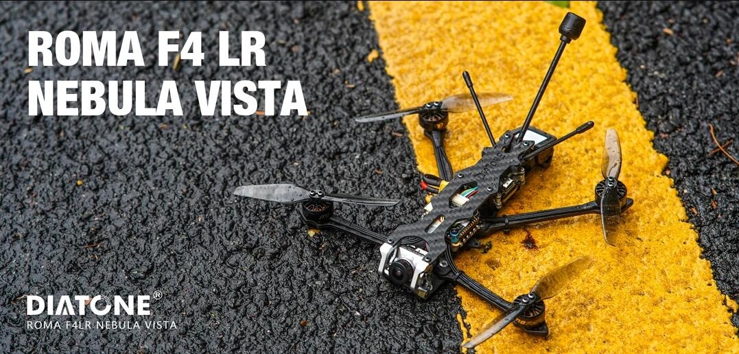 DIATONE Roma F4 LR Micro Long Range 4 Inch 4S FPV Racing Drone BNF Caddx Nebula Micro V2 HD Cam GPS F4 FC MAMBA 1404 3000KV Motor 30A ESC Sub 250g