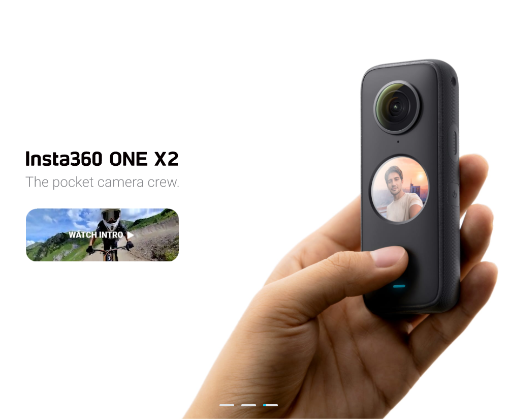 Insta360 ONE X2 VR Camera 5.7K HD Panoramic Dual Lens H.265 Encoding 4-MIC Audio IPX8 Waterproof FlowState Stabilization for FPV RC Racing Drone