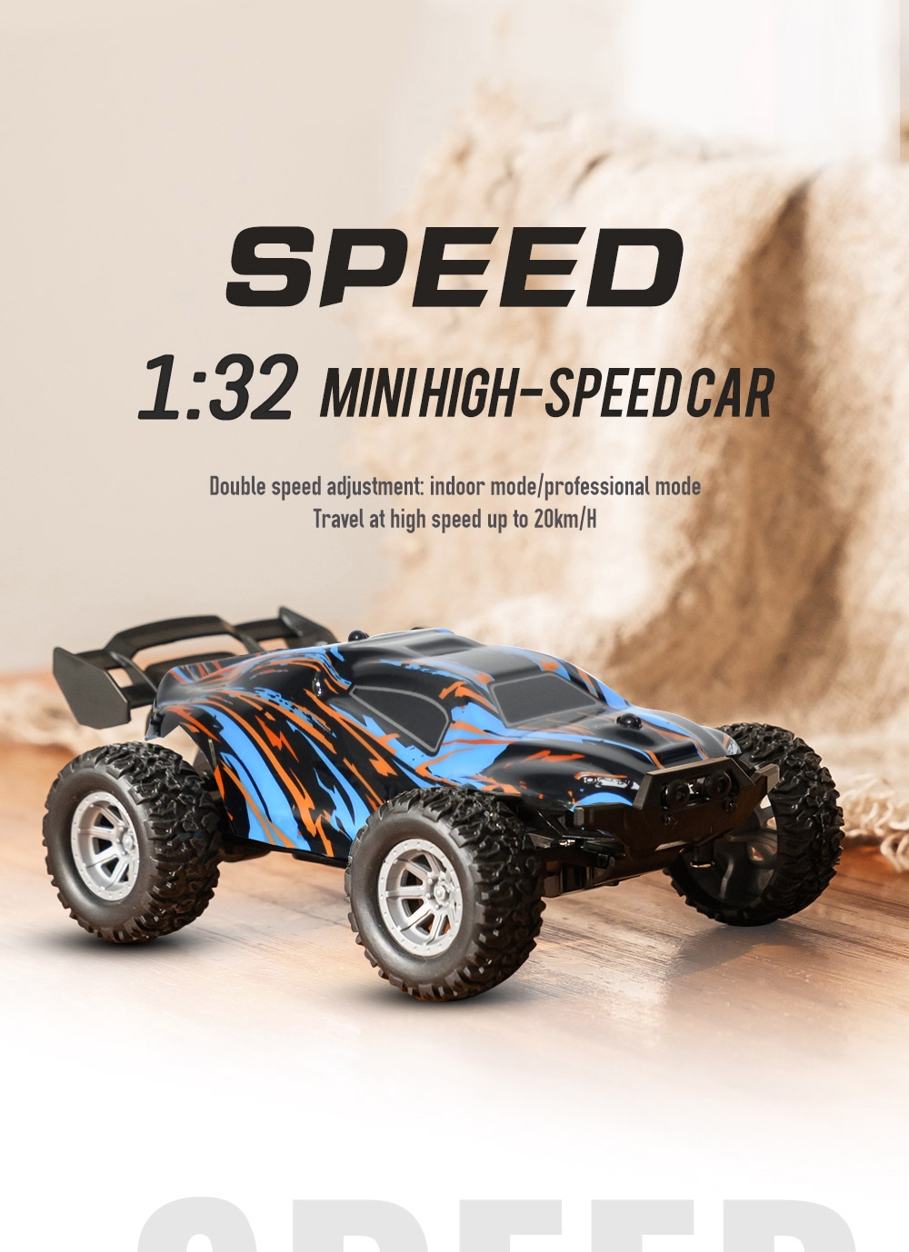 20% OFF for S809 RTR 1/32 2.4G 2WD Mini LED Light RC Car Dual Speed Off-Road Vehicles Kids Child Toys Model