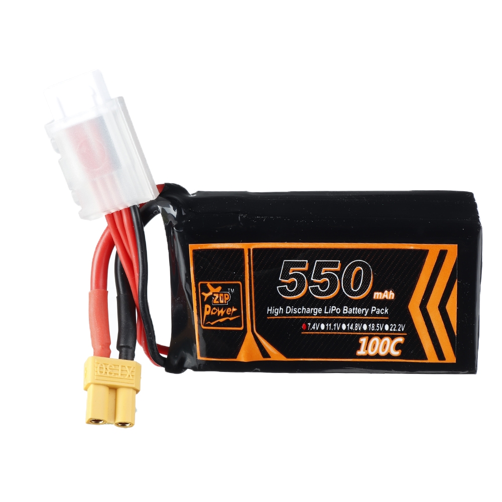 15% OFF for ZOP Power 11.1V 550mAh 100C 3S Lipo Battery XT30 Plug for RC Drone