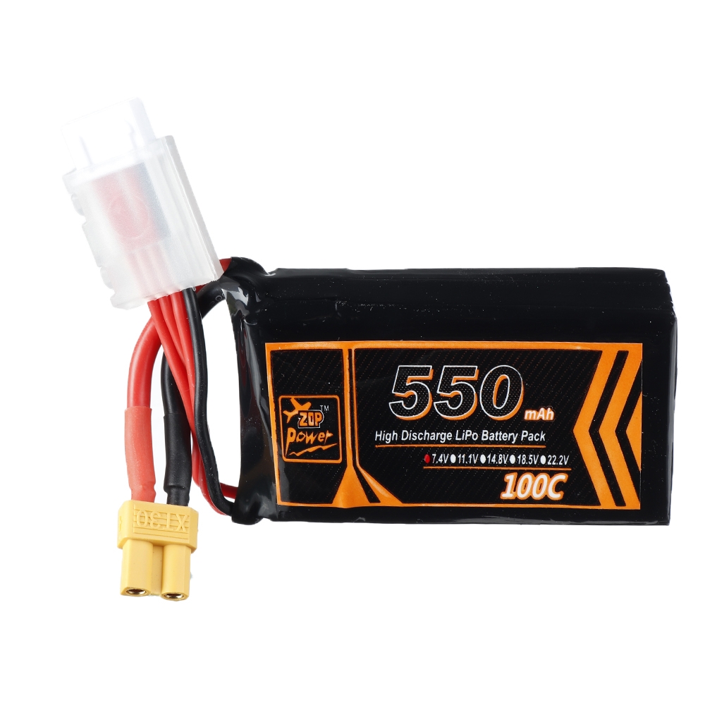 ZOP Power 11.1V 550mAh 100C 3S Lipo Battery XT30 Plug for RC Drone