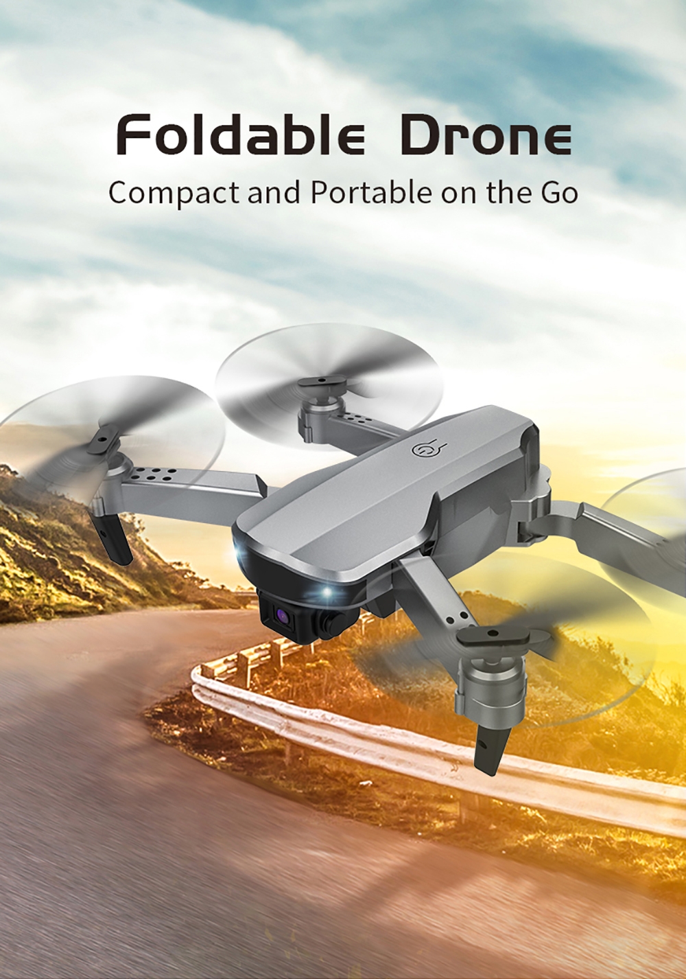 Topacc T58 WIFI FPV with 1080P Camera 90° Ajustable Lens Headless Mode Foldable RC Quadcopter Drone RTF