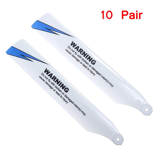 10 Pairs Wltoys V977 RC Helicopter Parts Main Blade For V930 XK K100 K110 Walkerd Mini CP