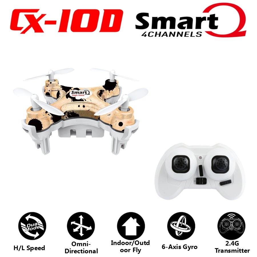 Cheerson CX-10D CX10D Mini 2.4G 6-axis with High Hold Mode LED RC Quadcopter RTF