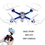 SKYC D20W квадрокоптер WiFi FPV 2 Mega CAM 2.4G 4 канала 6 осевой гироскоп автоматический возврат