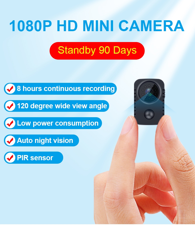 1080P HD Handheld Camera Wide-angle Infrared Camera SD Card Direct Recording Sport Camera Recorder PIR Camera