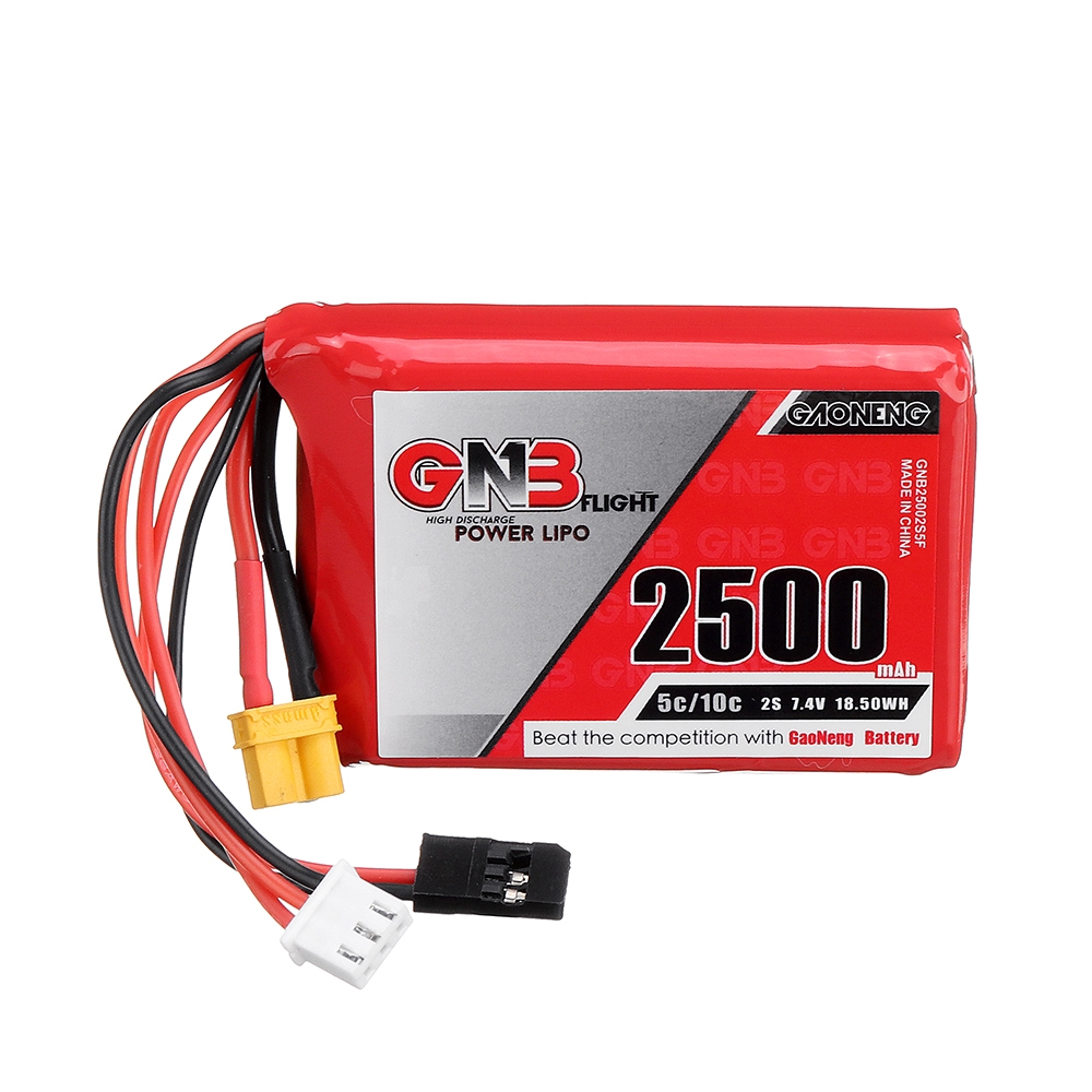 Gaoneng GNB 7.4V 2500mAh 5C 2S LiPo Battery XT30 Plug for RC Drone