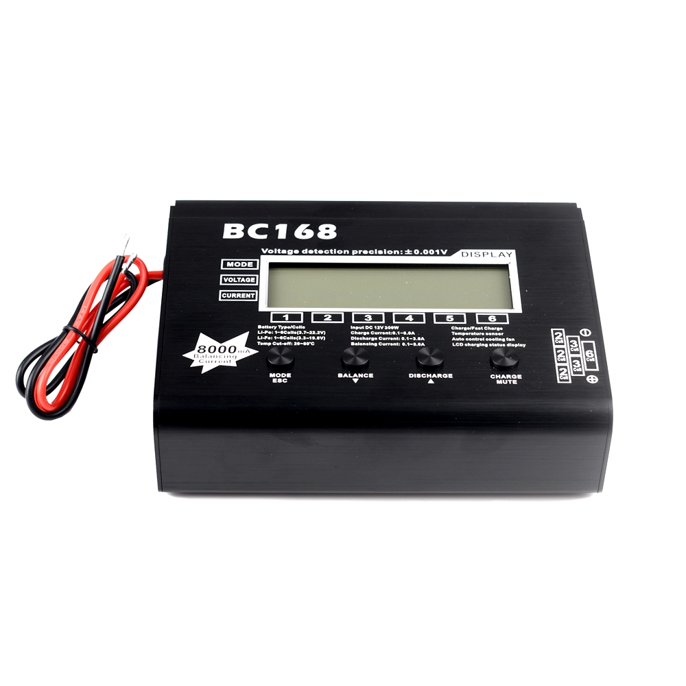 AOK BC168 1-6S 8A 200W High Speed LCD Smart Balance Charger/Discharger for 1-6S LiPo Battery