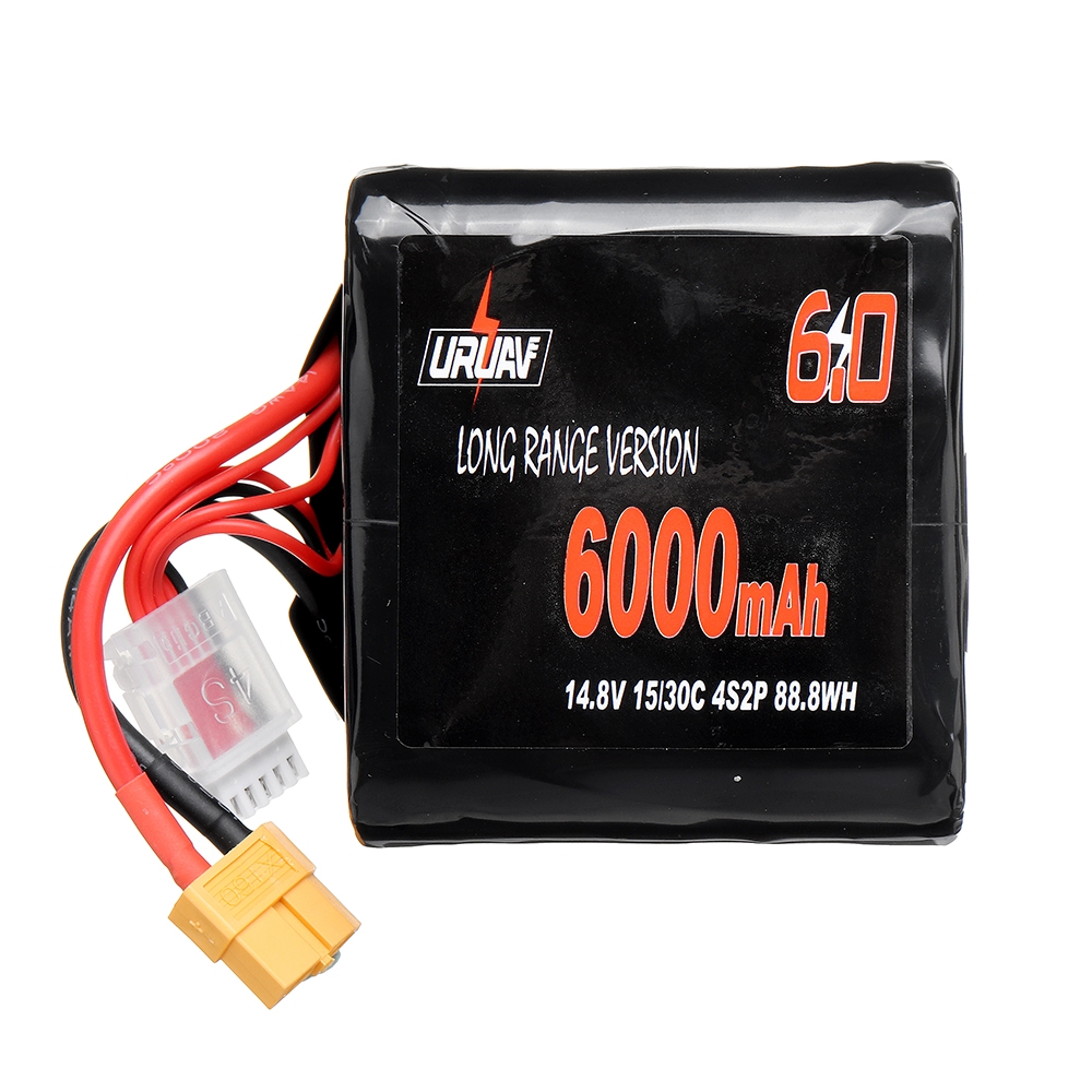 URUAV VTC6 14.8V 6000mAh 15/30C 4S Li-ion Battery XT60 Plug for RC Drone