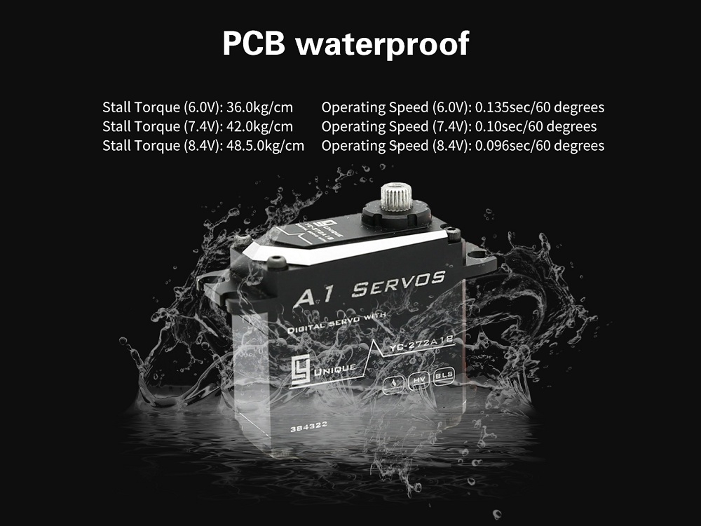 CY Servos A1 Waterproof Stainless Steel Gears Aluminium Case Brushless Digital Servo