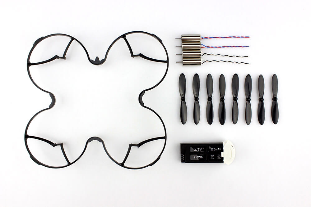 Hubsan H107D+ Accessory Kits Propellers Protective Ring Battery Motor - Black