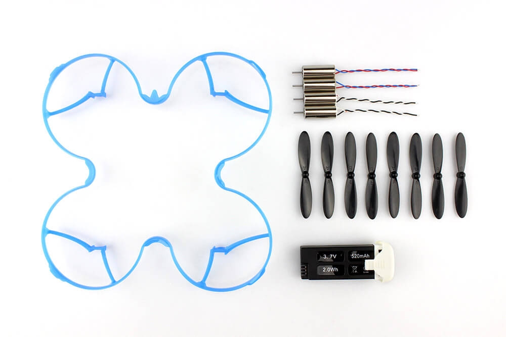 Hubsan H107C+ Accessory Kits Propellers Protective Ring Battery Motor - Blue