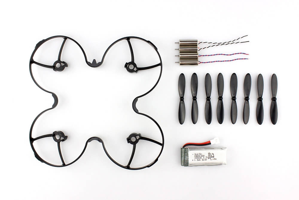 Hubsan H107P Accessory Kits Propellers Protective Ring Battery Motor - Black