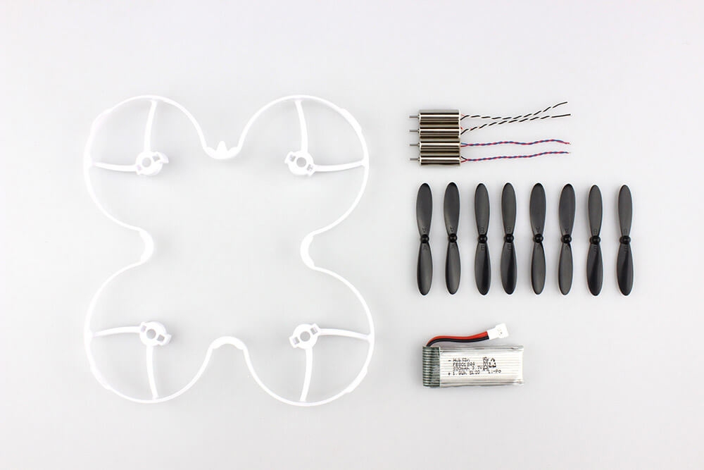 Hubsan H107P Accessory Kits Propellers Protective Ring Battery Motor - White