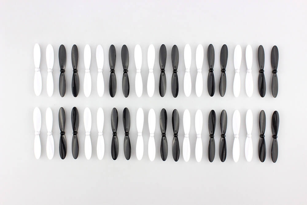 Hubsan H107P H107C+ H107D+ 40Pcs Propellers Props Blades - Black+White