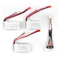 3PCs 7.4v 1000mah JST Battery for WLTOYS V912 V915 MJX X600 X601H