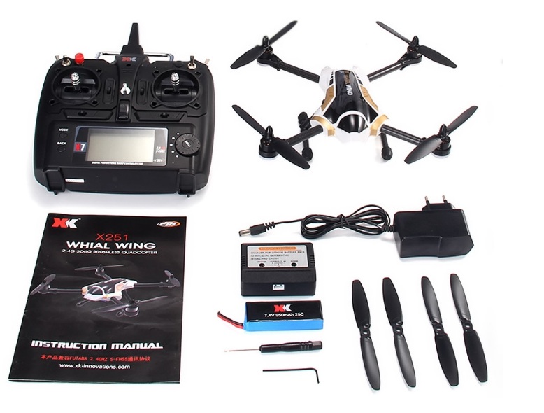 XK X251 With Brushless Motor 3D 6G Mode LED RC Quadcopter RTF