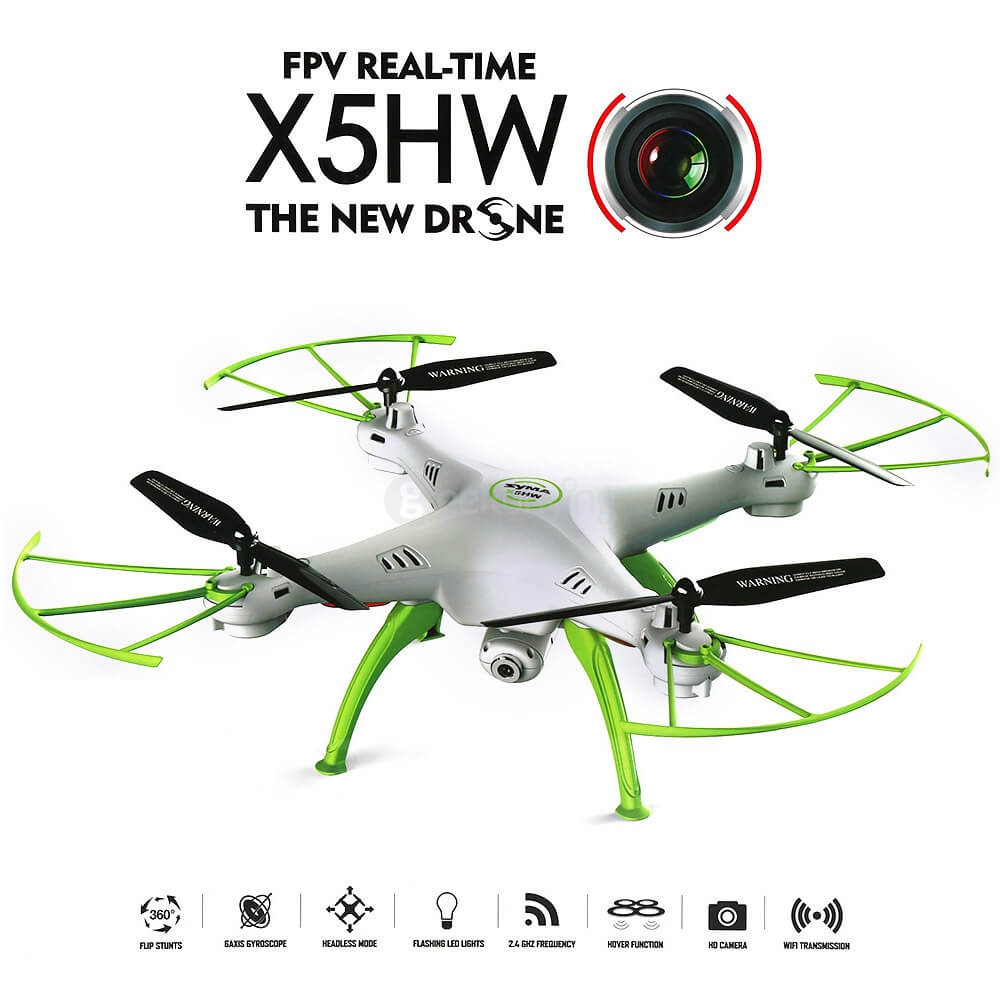 Syma X5HW WIFI FPV With 2MP HD Camera Altitude Hold 3D Roll 2.4G 4CH 6Axis RC Quadcopter RTF - White