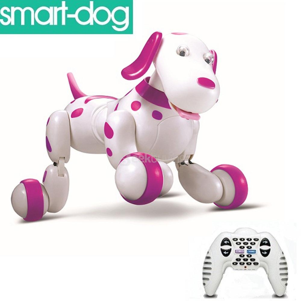 JG 777-338 2.4G RC Robot Smart Dog RC Intelligent Simulation Mini Dog - Pink