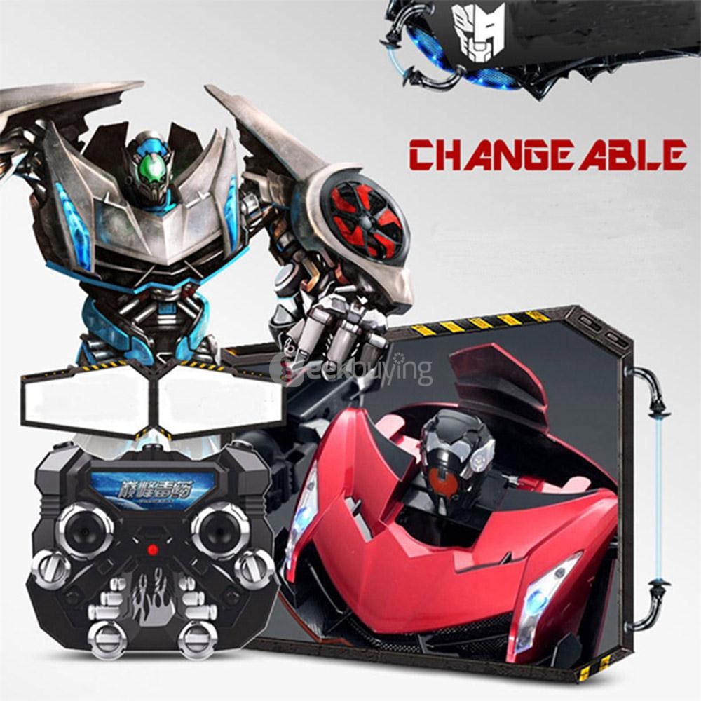 JIA QI TT667B 2.4G RC Stunt Robot Remote Control Deformation Flash Robot