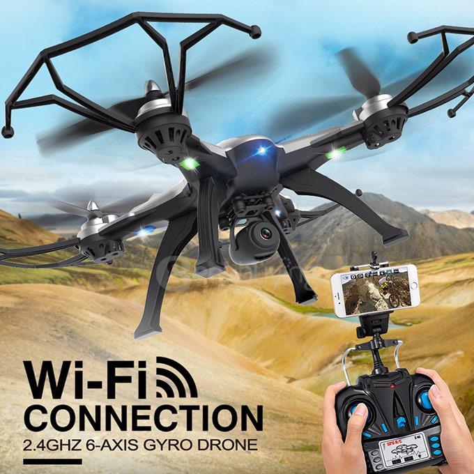 JJRC H25W 0.4MP WIFI Camera 2.4Ghz 4CH 3D Tumbling CF Mode LED Control Mode 2 RC Quadcopter RTF - Gray