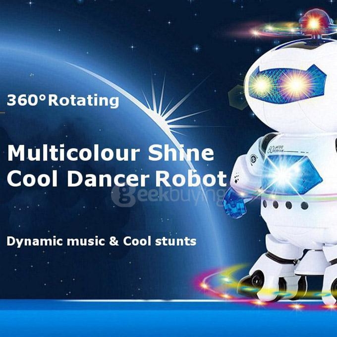 LZ444-2 Intelligent Electric Space Robot Multicolor Shine Cool Dancing Robot Music IR Robot