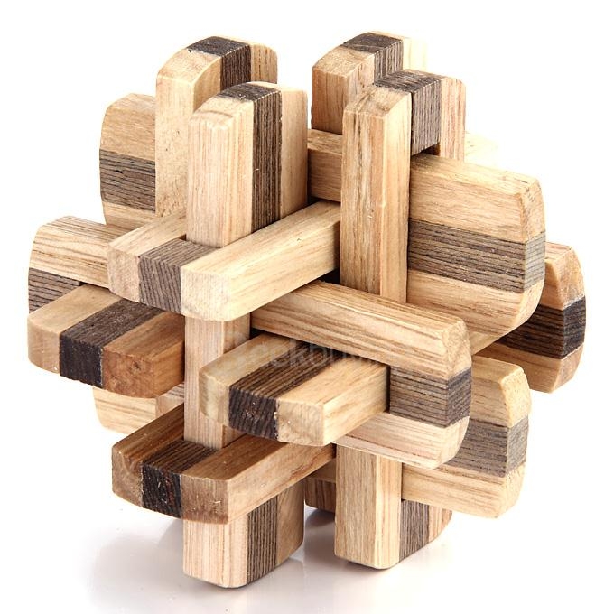 Bi-color Ru Bun Lock Children Puzzle Toy Building Blocks