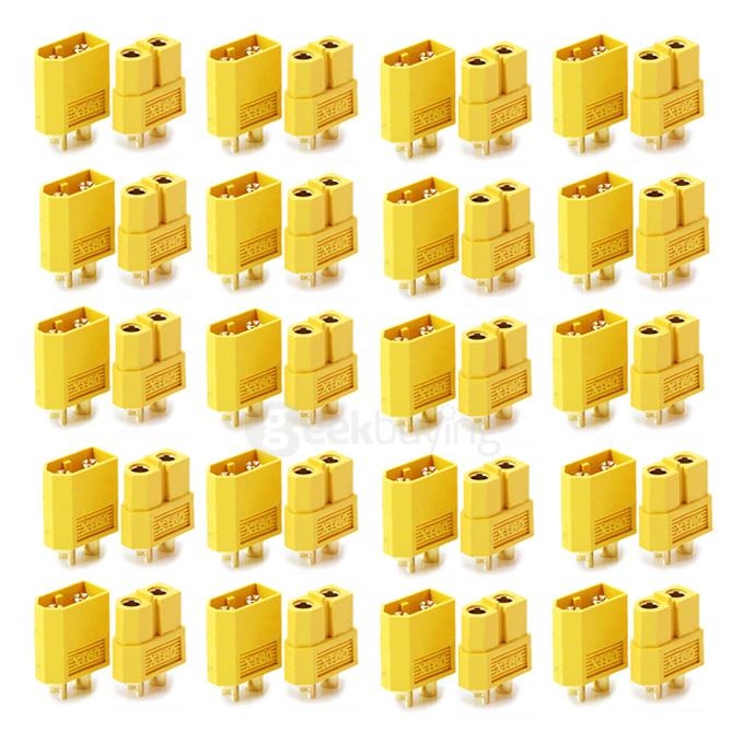 20X XT60 Male Female Bullet Connectors Plugs For RC Battery