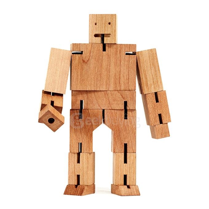 Iron Man Robot Wood Cube Puzzle Magic Cube Wooden Folding Educational Toy - Wooden