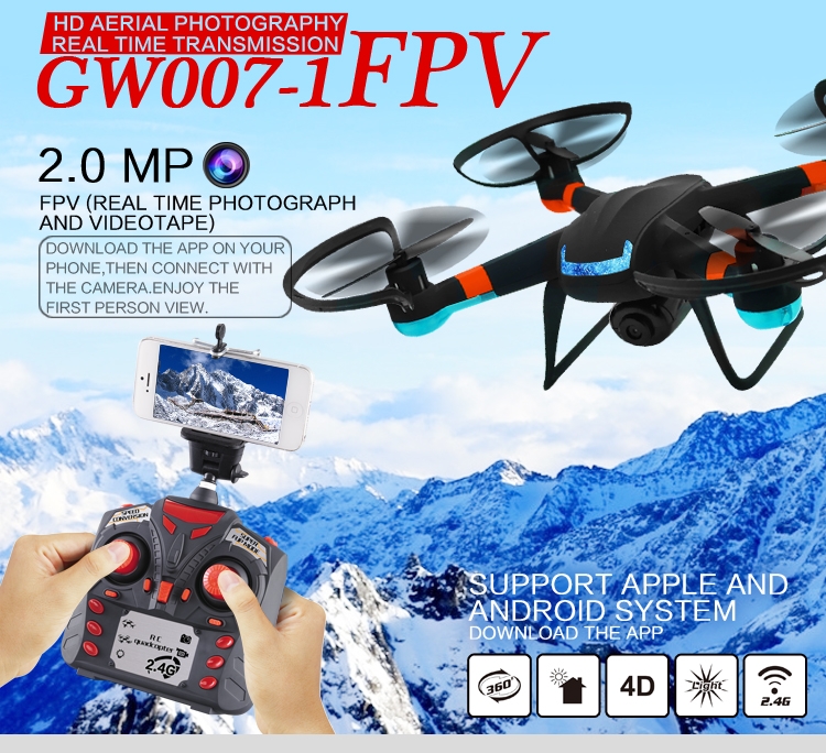 Global Drone GW007-1 Upgrade DM007 WIFI FPV With 720P Camera 2.4G 4CH 6Axis RC Quadcopter