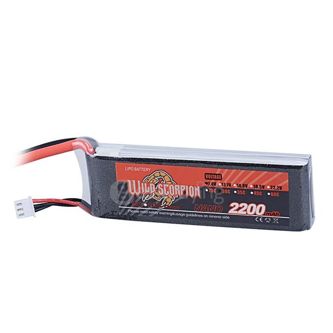 Wild Scorpion 7.4V 2200mAh 2Cell 30C XT60 Plug for RC Model