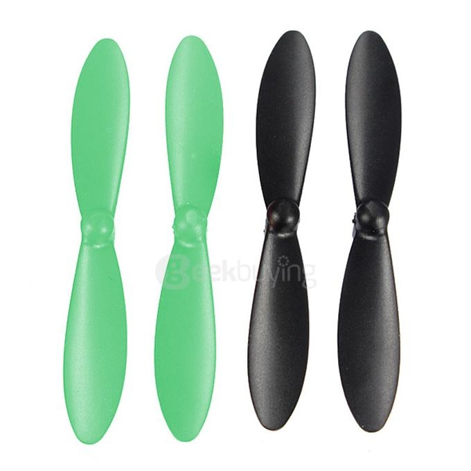 JJRC H6C H6D H108C Hubsan H107 RC Quadcopter Spare Parts Propellers Prop Blade - Black+Green