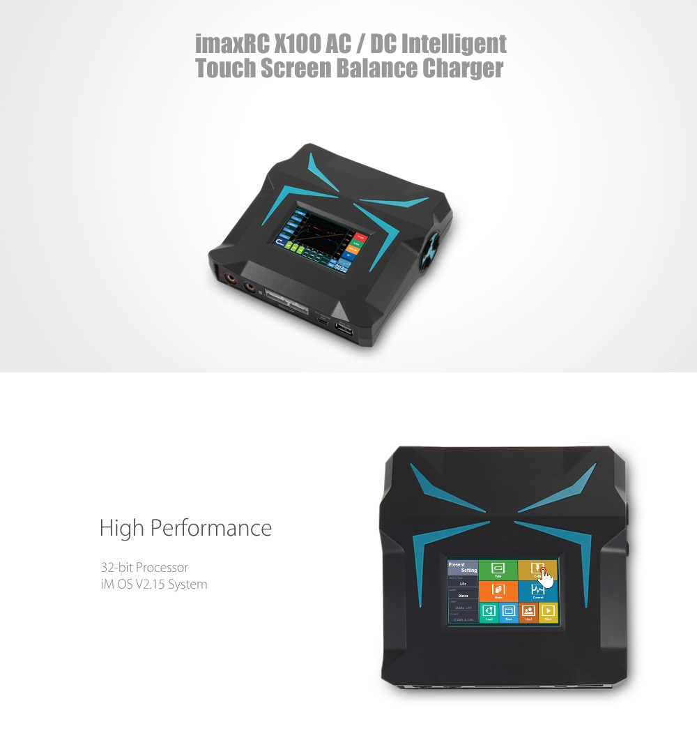 ImaxRC X100 AC / DC Intelligent Touch Screen Balance Charger